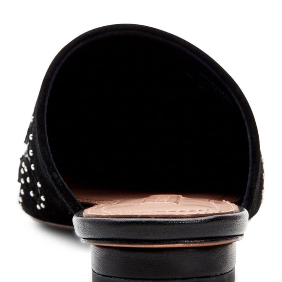 BCBGMAXAZRIA Nola Studded Pointed Toe Mule Sandal Flat Heel Fashionable Shoe 7.5 - Picture 3 of 7